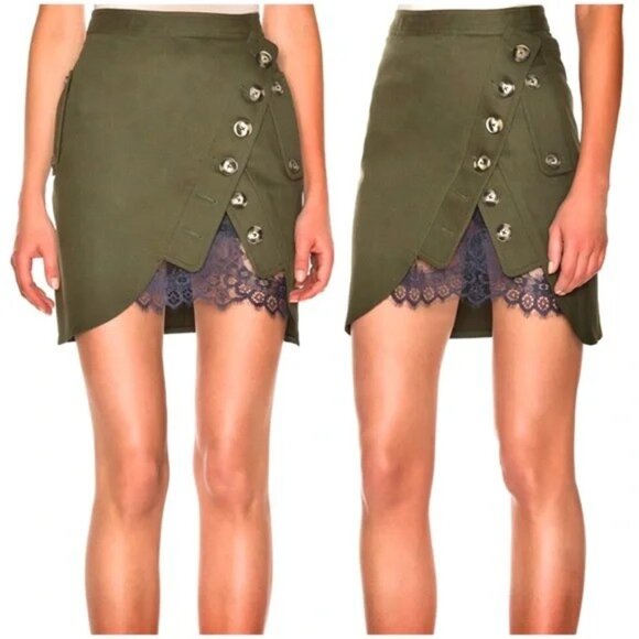 Self Portrait Skirt with Lace Trim, Size US 4 - Picture 1 of 3